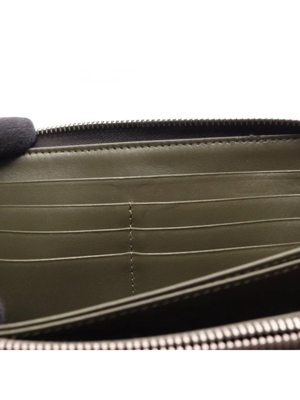 Prada Round Length Wallet Black Leather Triangle Logo